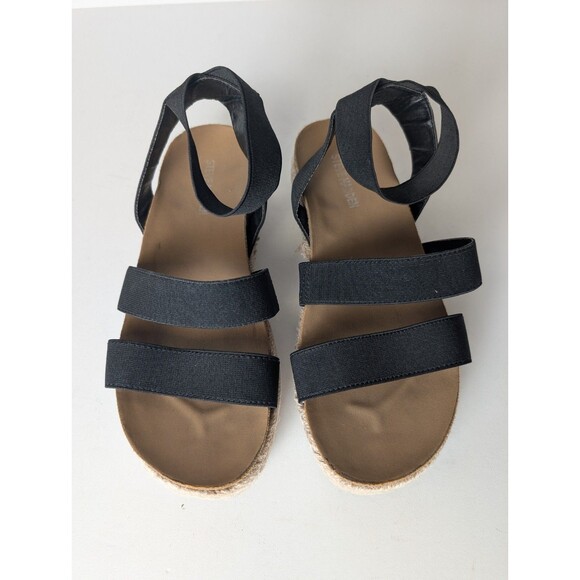 Girl's Steve Madden Kids' Jkimmie Black Platform Sandal Espadrille Summer Size 3 - Picture 2 of 12